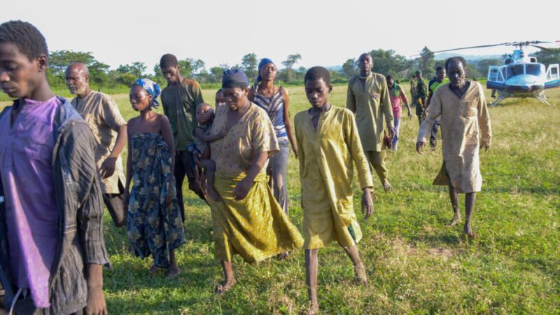 Photo of some of the kidnapped victims rescued by the Nigerian army. 